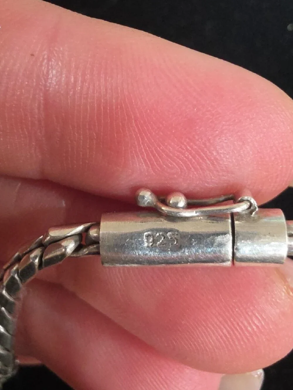 Sterling Silver 925 Twist Link Bracelet - Silver 8